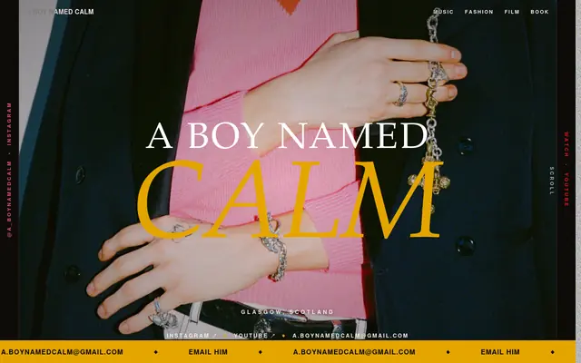 A Boy Named Calm website